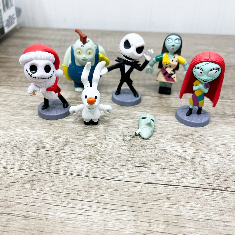 Disney Nightmare Before Christmas Mini Figure Lot Jack Sally Zero Behemoth 6pc